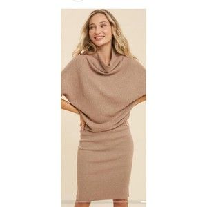 Assymetrical | Body Con | LoveStitch | Cowl or Off Shoulder | Sweater dress